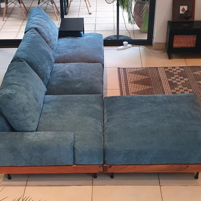 PETROL SOFA WITH OTTOMAN
