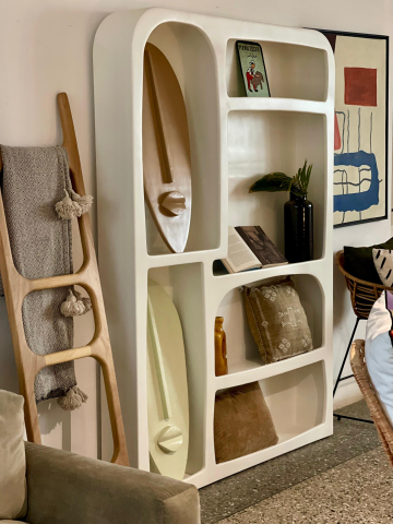 Anafi Bookshelf – Handcrafted Modern Wooden Design | Made in Ghana