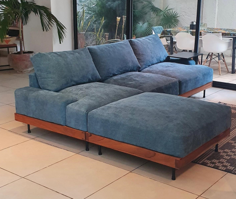 PETROL SOFA WITH OTTOMAN